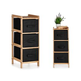 Kipit Estantería de Bambú con 3 Cajones Negros - Mueble de Almacenamiento 28.5x26x70 cm (2 Unidades) Precio: 43.49999973. SKU: B1BSJHDLSN