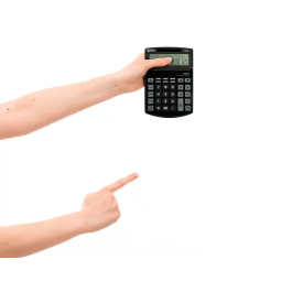 Liderpapel Calculadora Sobremesa XF40 12 Dígitos Solar y Pilas Negro 40% Reciclada 175x120x30 mm