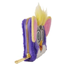 Loungefly Cartera Billetera Furby de Piel Sintética Vegana con Cremallera y 4 Ranuras para Tarjetas 12,7x3,81x10,16cm