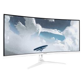 Arozzi TFT Nova 34" Curvo - Monitor Gaming VA, Resolución 3440 x 1440 4K Ultra HD, 165Hz, 1ms, Blanco