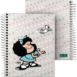 Grafoplás Cuaderno Espiral A6 100H 5x5 mm 70 gr 4 Bandas Color Tapa Dura Mafalda Bird Precio: 3.50000002. SKU: B136H6XRV7