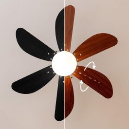 Ventilador de Techo con Luz Cecotec EnergySilence Aero 365 Negro Madera 50 W