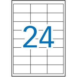 Apli Etiquetas Adhesivas 64,6x33,8 mm Canto Recto Inkjet-Láser 24 por Hoja / 2400 Total Blanco Precio: 18.49999976. SKU: BIX1263