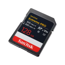 SanDisk Extreme PRO Tarjeta de Memoria SDXC 128GB Clase 10 U3 V90 300MB/s Lectura/Escritura UHS-II