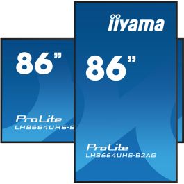 iiyama 86" UHD IPS DLED 3840x2160 Panel 500cd/m² Haze 25% Soporte 24/7 Operación Pantalla Profesional