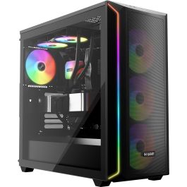 Be Quiet! LIGHT WINGS LX Ventilador PWM de 140mm Triple-Pack Negro para Carcasa de Ordenador, Iluminación LED RGB, 1200 RPM