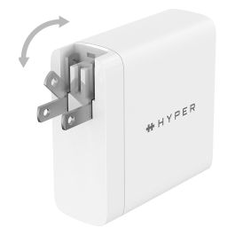 HYPER HJG140WW Cargador de Dispositivo Móvil Universal Blanco, Carga Rápida, 2 Puertos USB Tipo C, Interior, 2m