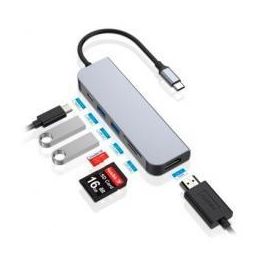 Conceptronic Adaptador Hub USB-C 6 en 1 con HDMI, USB 3.0, USB-C, Lector de SD/MicroSD Precio: 32.69000009. SKU: S8425871