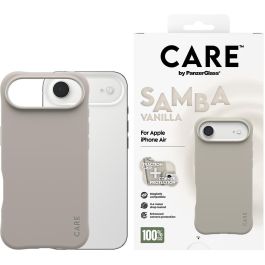 PanzerGlass CARE Funda Fashionable MagSafe para iPhone Air, color Vanilla, resistente a golpes y rayones