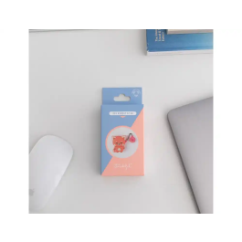 Mr. Wonderful Memoria USB 32GB Panda Rojo Llavero con Adaptador USB C