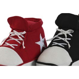 DKD Home Decor Sujetapuertas Negro Rojo 12 x 16 x 22 cm (2 Unidades)