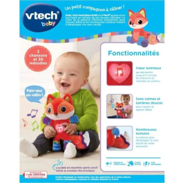 Vtech Baby Malo Mi Zorro Durmiente Peluche Interactivo para Bebé 0-36 Meses