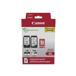 Canon Tinta Ecopack Bk+ C-M-Y + 50H Papel Fotográfico 10x15 Para Pixma Tr 4551-4650-4651 - Ts 3350-3351-3352-3355-3450-3451-3452 - Pg 545XL + Cl 546XL Precio: 51.49999943. SKU: B17ELVTN9W