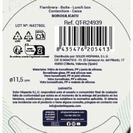 Fiambrera Redonda con Tapa Hermética sin Válvula 11.5 cm 200 cc Quttin (12 Unidades) Fiambrera Redonda con Tapa Hermética sin Válvula 11.5 cm 200 cc Quttin (12 Unidades)