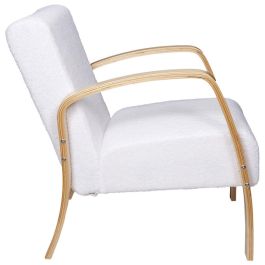 Home Deco Factory Butaca Hella - Diseño Original y Cómodo, Tapizado Suave, Patas Curvadas, Colección Natural