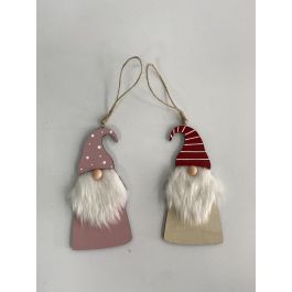 DKD Home Decor Decoración Colgante Navidad Tradicional de MDF Poliéster Rojo Rosa Blanco 1.5x17x8.5 cm (24 Unidades Surtidas) Precio: 24.24114. SKU: B12CGNNPMQ