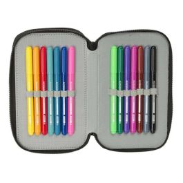 Plumier Triple Safta Urban style Azul Gris 12,5 x 19,5 x 5,5 cm 37 Piezas