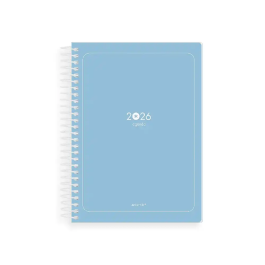 Antartik Essentials Agenda Espiral A5+ 2026 Día Página Azul Claro Papel 80g