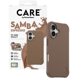 PanzerGlass Funda CARE Fashionable MagSafe para iPhone 17, Funda Protectora de TPU Reciclado Color Espresso