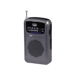 Trevi RA 710 Radio Portátil Analógica AM/FM Gris con Altavoces y Salida Auriculares, Alimentación AC/Batería
