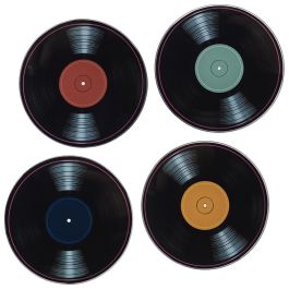 Home Deco Factory Juego de 4 Posavasos Vinil Diámetro 10 cm