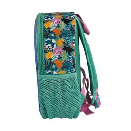 Stitch tropical mochila preescolar 3d. bolsillo lateral. interior totalmente forrado y personalizado.11 x 24 x 6 cm.