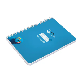Liderpapel Cuaderno Espiral A5 Pautaguía Tapa Dura 80 Hojas 90gr Cuadro Pautado 3mm Color Azul