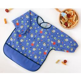 Kiokids Babero Impermeable con Mangas y Bolsillo Recogemigas Azul de Poliéster TPU para Bebé +4 Meses | Ideal Guardería y Comer Solitos Precio: 7.88999981. SKU: B12A46LHDC