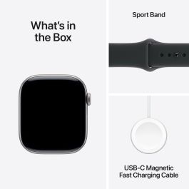 Apple Watch S11 Cellular 46mm Aluminio Gris Espacial con Correa Deportiva Negra M/L