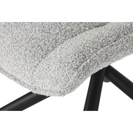 DKD Home Decor Silla Moderno 49.5 x 91 x 54.5 cm (2 Unidades) Poliester Metal