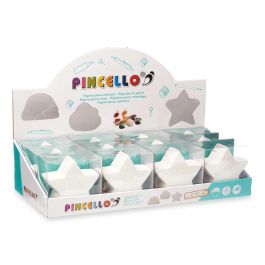 Hucha Estrella Cerámica para Pintar - Pincello 12.5x12.5x5.5 cm, Incluye 6 Colores y Pincel (24 Unidades) Hucha Estrella Cerámica para Pintar - Pincello 12.5x12.5x5.5 cm, Incluye 6 Colores y Pincel (24 Unidades)