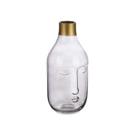 Giftdecor Jarrón de Cristal Cara Antracita, Gris, 11x24.5x12 cm (6 Unidades)