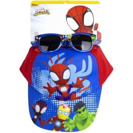 Cerdá Set Gorra y Gafas de Sol Infantiles Spidey Spider-Man, Talla 51 cm, Color Azul, Edad Recomendada +3 Años