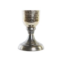 DKD Home Decor Jarrón Moderno de Aluminio Dorado Plateado 20x51x20 cm (Set de 2)