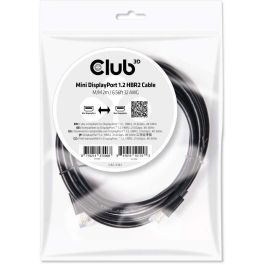 Club3D 1.2 HBR2 21.6Gb/s Cable Mini DisplayPort a Mini DisplayPort 2m 4K60Hz Macho/Macho, Negro