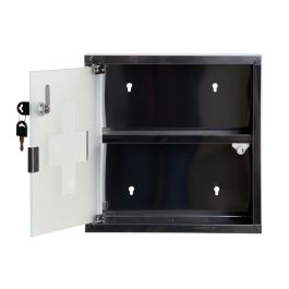 DKD Home Decor Botiquin Metalizado Metal y Espejo 30 x 30 x 12 cm (4 Unidades)