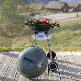 Livoo DOC172K Barbacoa de Carbón Redonda Ø41 cm con Parrilla de Acero Cromado, Altura 69,5 cm, Asas y 2 Ruedas Livoo DOC172K Barbacoa de Carbón Redonda Ø41 cm con Parrilla de Acero Cromado, Altura 69,5 cm, Asas y 2 Ruedas
