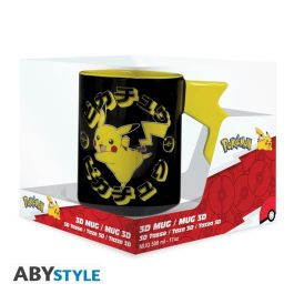 ABYstyle Taza 3D Pokémon Pikachu Rayo - Taza con asa 3D de dolomita, 460 ml