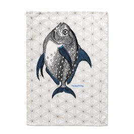 Paño de Cocina HappyFriday Fish Multicolor 70 x 50 cm (2 Unidades)