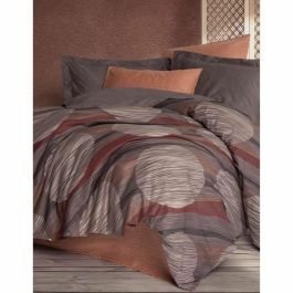 ASI8684283424900 Juego de Cama: 1 Funda Nórdica 220x240 cm y 2 Fundas Almohada 60x60 cm de Algodón 100% Color Canela