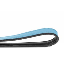 Gloria Correa Piel Auténtica Acolchada para Perro 100 cm x 18 mm, Suave, Mosquetón Robusto Retráctil, 3 Capas, Cosido Reforzado