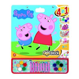 Libro de pegatinas para pintar giga block peppa pig 4 en 1