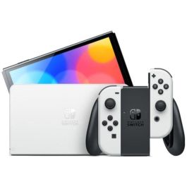 Nintendo SWITCH OLED WH - Consola Switch OLED Blanca, Pantalla 7 pulgadas, 64GB, Base con Puerto LAN, Soporte Ajustable y Audio Optimizado. Incluye 2 Joy-Con. Nintendo SWITCH OLED WH - Consola Switch OLED Blanca, Pantalla 7 pulgadas, 64GB, Base con Puerto LAN, Soporte Ajustable y Audio Optimizado. Incluye 2 Joy-Con.