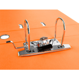 Liderpapel Archivador de Palanca Folio Documenta Forrado PVC Rado Lomo 75mm Naranja con Compresor