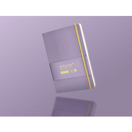 Cuaderno Con Gomilla Antartik Notes Tapa Dura A5 Hojas Rayas Morado Y Amarillo 100 Hojas 80 gr Fsc