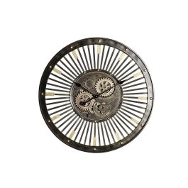 DKD Home Decor Reloj de Pared Vintage de Hierro, Acabado Negro y Dorado, Gran Tamaño 65x65 cm y Profundidad de 6.7 cm para Decoración del Hogar Precio: 91.50000035. SKU: B17JMNHYC4