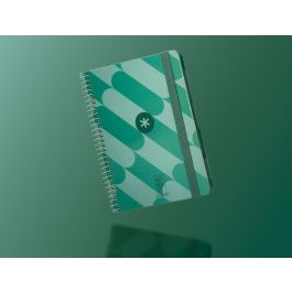 Agenda Espiral Antartik Pattern A6+ 2025 Semana Vista Color Verde Papel 80 gr