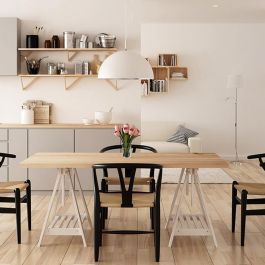 Astigarraga Caballete Architect Pino Macizo Blanco Regulable en Altura 70-101cm - Cab005.58