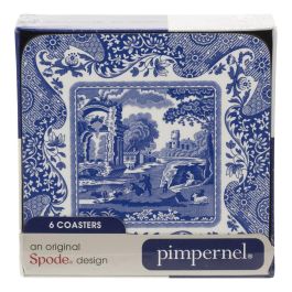 Spode Set 6 Posavasos Blue Italian de Corcho 10.5x10.5 cm