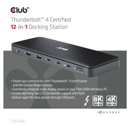 Club 3D Dockingstation Thunderbolt 4 12-in-1 para 3 Pantallas ST/BU